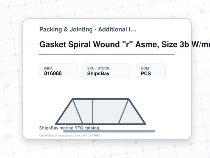 Gasket Spiral Wound "r" Asme, Size 3b W/more Details - Packing & Jointing - Additional Items - IMPA 816088 - UOM PCS