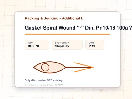 Gasket Spiral Wound "r" Din, Pn10/16 100a W/more Details - Packing & Jointing - Additional Items - IMPA 816070 - UOM PCS
