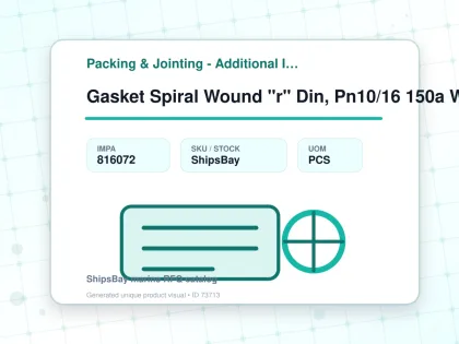Gasket Spiral Wound "r" Din, Pn10/16 150a W/more Details - Packing & Jointing - Additional Items - IMPA 816072 - UOM PCS
