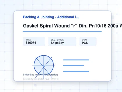 Gasket Spiral Wound "r" Din, Pn10/16 200a W/more Details - Packing & Jointing - Additional Items - IMPA 816074 - UOM PCS