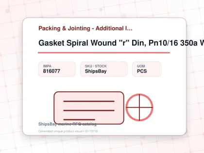 Gasket Spiral Wound "r" Din, Pn10/16 350a W/more Details - Packing & Jointing - Additional Items - IMPA 816077 - UOM PCS