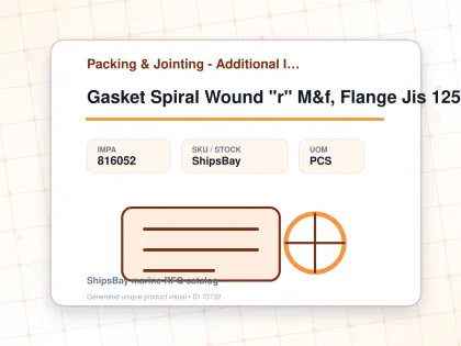 Gasket Spiral Wound "r" M&f, Flange Jis 125a W/more Details - Packing & Jointing - Additional Items - IMPA 816052 - UOM PCS