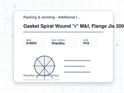 Gasket Spiral Wound "r" M&f, Flange Jis 200a W/more Details - Packing & Jointing - Additional Items - IMPA 816054 - UOM PCS