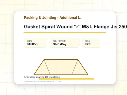 Gasket Spiral Wound "r" M&f, Flange Jis 250a W/more Details - Packing & Jointing - Additional Items - IMPA 816055 - UOM PCS