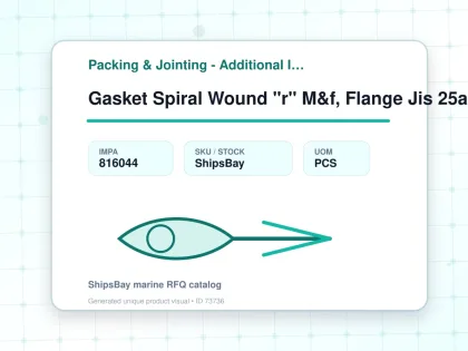 Gasket Spiral Wound "r" M&f, Flange Jis 25a W/more Details - Packing & Jointing - Additional Items - IMPA 816044 - UOM PCS