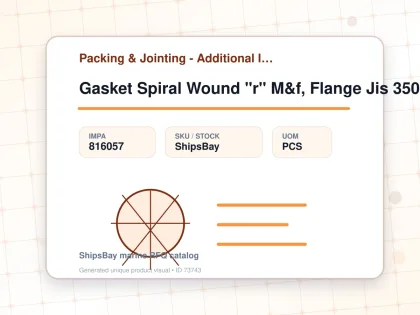 Gasket Spiral Wound "r" M&f, Flange Jis 350a W/more Details - Packing & Jointing - Additional Items - IMPA 816057 - UOM PCS