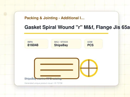 Gasket Spiral Wound "r" M&f, Flange Jis 65a W/more Details - Packing & Jointing - Additional Items - IMPA 816048 - UOM PCS