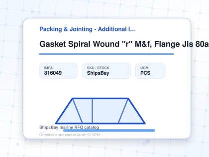 Gasket Spiral Wound "r" M&f, Flange Jis 80a W/more Details - Packing & Jointing - Additional Items - IMPA 816049 - UOM PCS