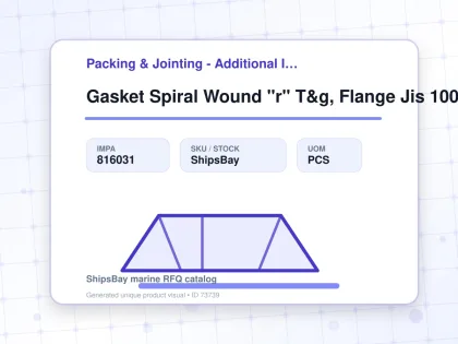 Gasket Spiral Wound "r" T&g, Flange Jis 100a W/more Details - Packing & Jointing - Additional Items - IMPA 816031 - UOM PCS