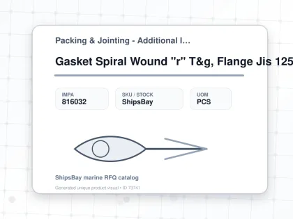Gasket Spiral Wound "r" T&g, Flange Jis 125a W/more Details - Packing & Jointing - Additional Items - IMPA 816032 - UOM PCS