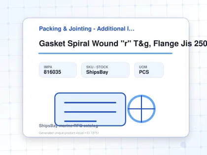 Gasket Spiral Wound "r" T&g, Flange Jis 250a W/more Details - Packing & Jointing - Additional Items - IMPA 816035 - UOM PCS
