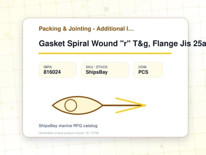 Gasket Spiral Wound "r" T&g, Flange Jis 25a W/more Details - Packing & Jointing - Additional Items - IMPA 816024 - UOM PCS
