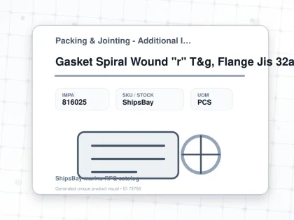 Gasket Spiral Wound "r" T&g, Flange Jis 32a W/more Details - Packing & Jointing - Additional Items - IMPA 816025 - UOM PCS