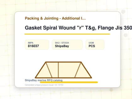 Gasket Spiral Wound "r" T&g, Flange Jis 350a W/more Details - Packing & Jointing - Additional Items - IMPA 816037 - UOM PCS