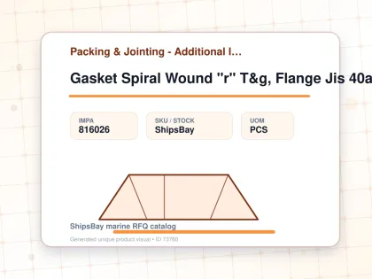 Gasket Spiral Wound "r" T&g, Flange Jis 40a W/more Details - Packing & Jointing - Additional Items - IMPA 816026 - UOM PCS