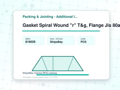 Gasket Spiral Wound "r" T&g, Flange Jis 80a W/more Details - Packing & Jointing - Additional Items - IMPA 816029 - UOM PCS