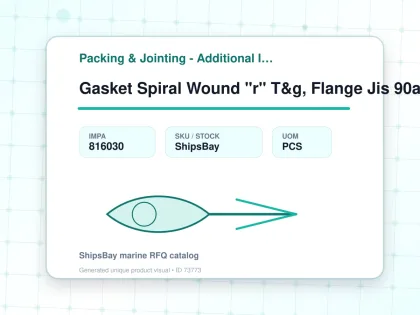 Gasket Spiral Wound "r" T&g, Flange Jis 90a W/more Details - Packing & Jointing - Additional Items - IMPA 816030 - UOM PCS