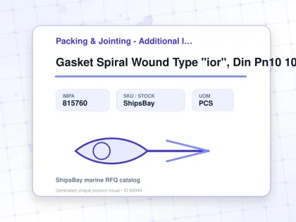 Gasket Spiral Wound Type "ior", Din Pn10 100a W/more Details - Packing & Jointing - Additional Items - IMPA 815760 - UOM PCS