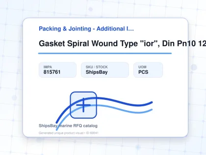 Gasket Spiral Wound Type "ior", Din Pn10 125a W/more Details - Packing & Jointing - Additional Items - IMPA 815761 - UOM PCS