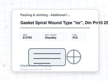 Gasket Spiral Wound Type "ior", Din Pn10 250a W/more Details - Packing & Jointing - Additional Items - IMPA 815765 - UOM PCS