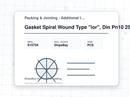 Gasket Spiral Wound Type "ior", Din Pn10 25a W/more Details - Packing & Jointing - Additional Items - IMPA 815754 - UOM PCS