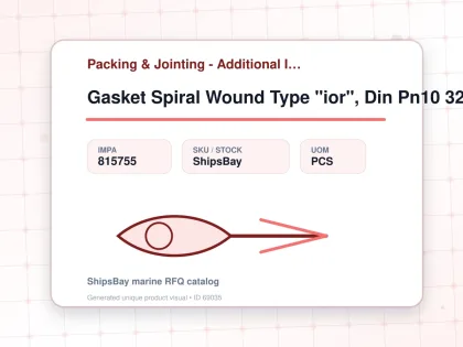 Gasket Spiral Wound Type "ior", Din Pn10 32a W/more Details - Packing & Jointing - Additional Items - IMPA 815755 - UOM PCS