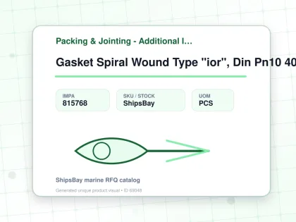 Gasket Spiral Wound Type "ior", Din Pn10 400a W/more Details - Packing & Jointing - Additional Items - IMPA 815768 - UOM PCS