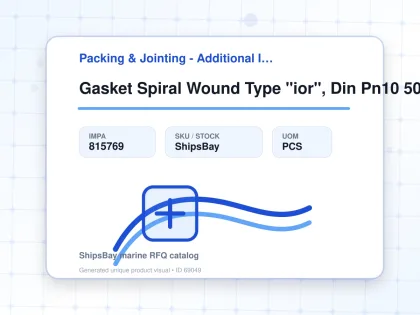 Gasket Spiral Wound Type "ior", Din Pn10 500a W/more Details - Packing & Jointing - Additional Items - IMPA 815769 - UOM PCS