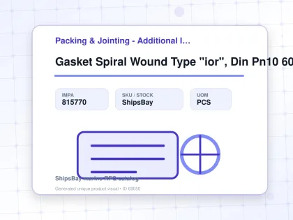 Gasket Spiral Wound Type "ior", Din Pn10 600a W/more Details - Packing & Jointing - Additional Items - IMPA 815770 - UOM PCS