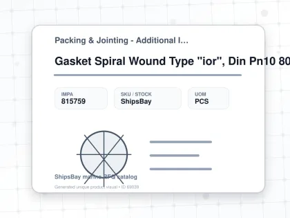 Gasket Spiral Wound Type "ior", Din Pn10 80a W/more Details - Packing & Jointing - Additional Items - IMPA 815759 - UOM PCS