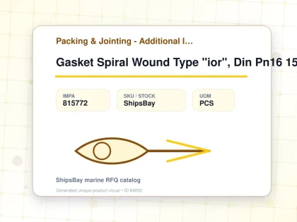 Gasket Spiral Wound Type "ior", Din Pn16 15a W/more Details - Packing & Jointing - Additional Items - IMPA 815772 - UOM PCS
