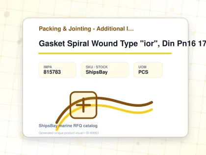 Gasket Spiral Wound Type "ior", Din Pn16 175a W/more Details - Packing & Jointing - Additional Items - IMPA 815783 - UOM PCS
