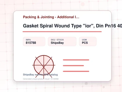 Gasket Spiral Wound Type "ior", Din Pn16 400a W/more Details - Packing & Jointing - Additional Items - IMPA 815788 - UOM PCS