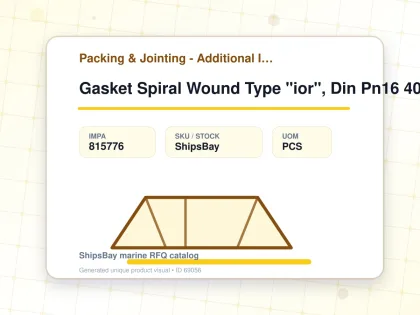 Gasket Spiral Wound Type "ior", Din Pn16 40a W/more Details - Packing & Jointing - Additional Items - IMPA 815776 - UOM PCS