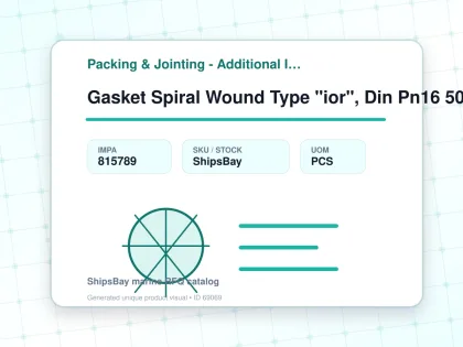 Gasket Spiral Wound Type "ior", Din Pn16 500a W/more Details - Packing & Jointing - Additional Items - IMPA 815789 - UOM PCS