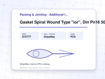 Gasket Spiral Wound Type "ior", Din Pn16 50a W/more Details - Packing & Jointing - Additional Items - IMPA 815777 - UOM PCS