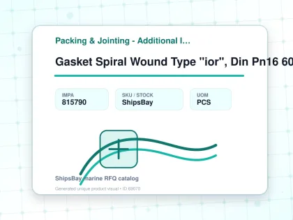 Gasket Spiral Wound Type "ior", Din Pn16 600a W/more Details - Packing & Jointing - Additional Items - IMPA 815790 - UOM PCS