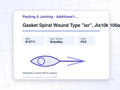 Gasket Spiral Wound Type "ior", Jis10k 100a W/more Details - Packing & Jointing - Additional Items - IMPA 815711 - UOM PCS