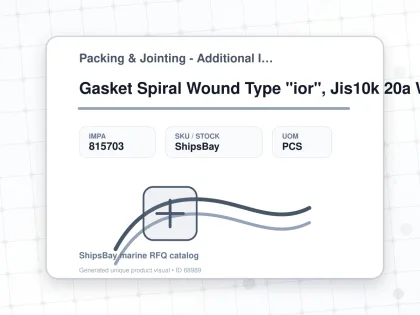 Gasket Spiral Wound Type "ior", Jis10k 20a W/more Details - Packing & Jointing - Additional Items - IMPA 815703 - UOM PCS