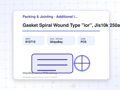 Gasket Spiral Wound Type "ior", Jis10k 250a W/more Details - Packing & Jointing - Additional Items - IMPA 815715 - UOM PCS