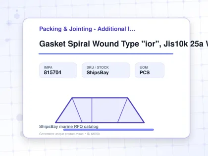 Gasket Spiral Wound Type "ior", Jis10k 25a W/more Details - Packing & Jointing - Additional Items - IMPA 815704 - UOM PCS