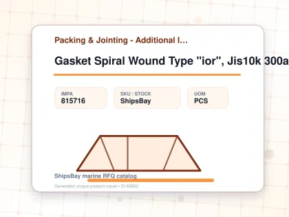 Gasket Spiral Wound Type "ior", Jis10k 300a W/more Details - Packing & Jointing - Additional Items - IMPA 815716 - UOM PCS