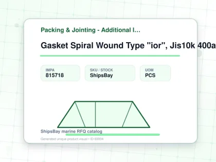 Gasket Spiral Wound Type "ior", Jis10k 400a W/more Details - Packing & Jointing - Additional Items - IMPA 815718 - UOM PCS