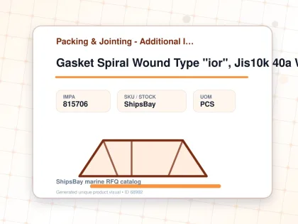 Gasket Spiral Wound Type "ior", Jis10k 40a W/more Details - Packing & Jointing - Additional Items - IMPA 815706 - UOM PCS