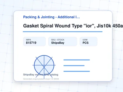 Gasket Spiral Wound Type "ior", Jis10k 450a W/more Details - Packing & Jointing - Additional Items - IMPA 815719 - UOM PCS