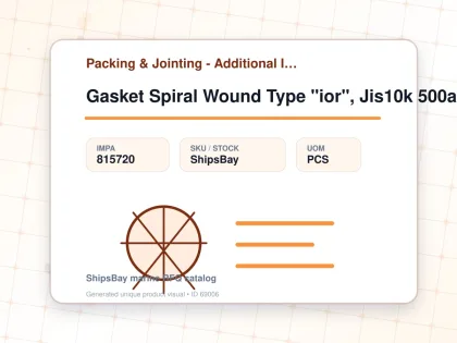 Gasket Spiral Wound Type "ior", Jis10k 500a W/more Details - Packing & Jointing - Additional Items - IMPA 815720 - UOM PCS