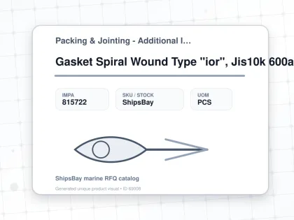 Gasket Spiral Wound Type "ior", Jis10k 600a W/more Details - Packing & Jointing - Additional Items - IMPA 815722 - UOM PCS