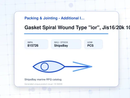 Gasket Spiral Wound Type "ior", Jis16/20k 10a W/more Details - Packing & Jointing - Additional Items - IMPA 815726 - UOM PCS