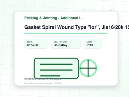 Gasket Spiral Wound Type "ior", Jis16/20k 150a W/more Details - Packing & Jointing - Additional Items - IMPA 815738 - UOM PCS