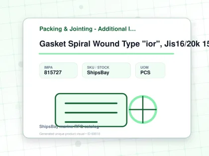 Gasket Spiral Wound Type "ior", Jis16/20k 15a W/more Details - Packing & Jointing - Additional Items - IMPA 815727 - UOM PCS